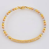 Bracelet Hoop Rail Dense 10 g / 7 in / 4 mm Three Golds 18K