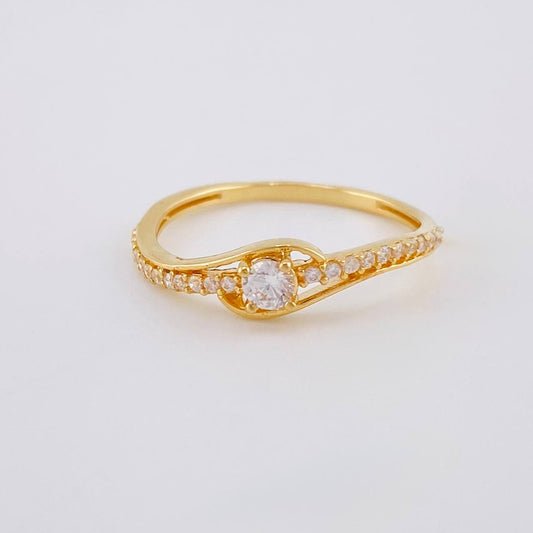 Anillo Ojo Curvilínea 1.65 g / T6 3/4 Oro Amarillo 18K