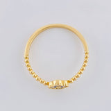 Anillo Trebol 1.5 g / T6 1/2 Oro Amarillo 18K