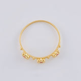 Anillo Trío Flores 1.6 g / T8 Oro Amarillo 18K