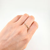 Anillo Trío Flores 1.6 g / T8 Oro Amarillo 18K