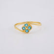 Anillo Trebol Linea Invertida 1.2 g / T6 1/2 Oro Amarillo 18K