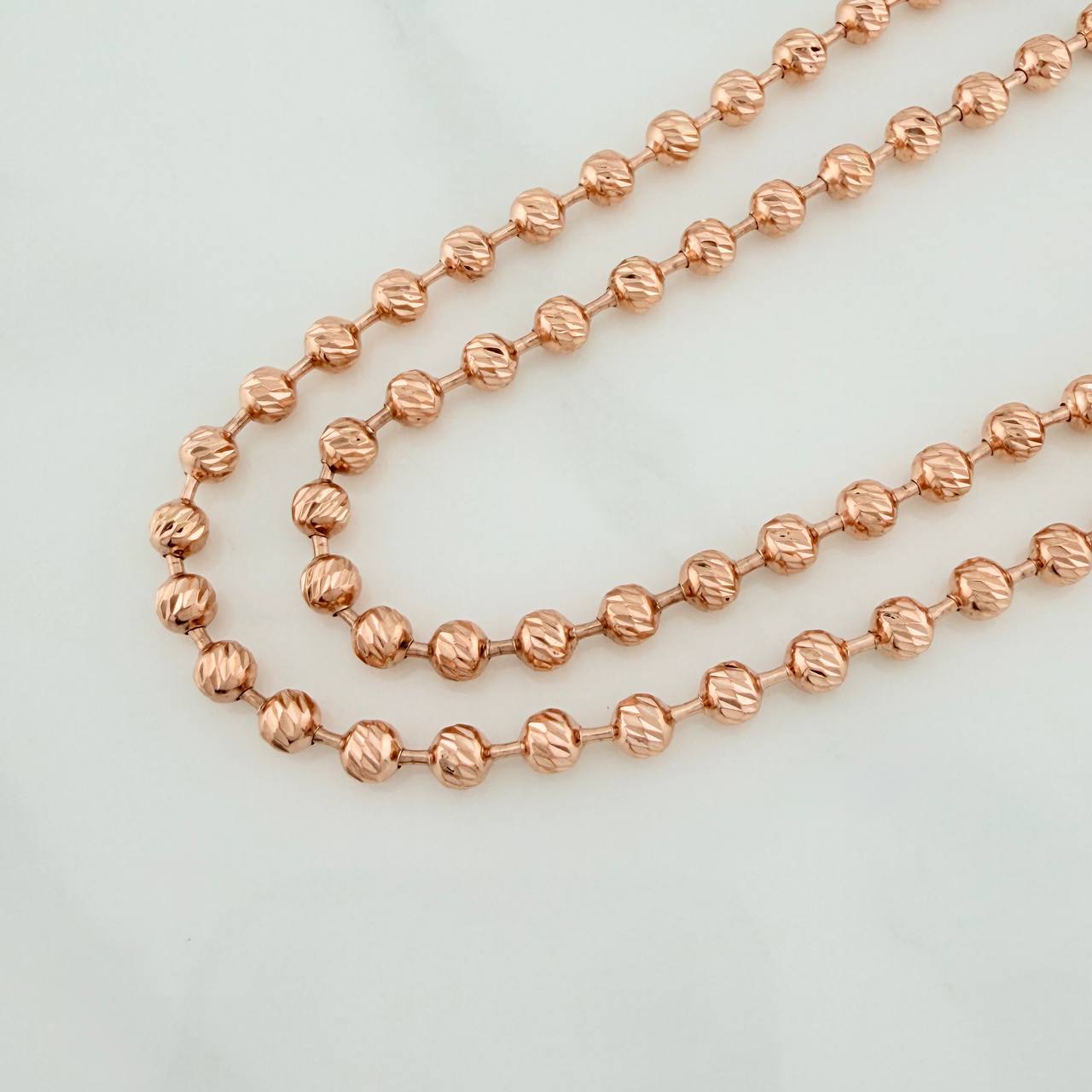 Cadena Militar 23gr / 27 1/2 in / 4mm Oro Rosa 18K $