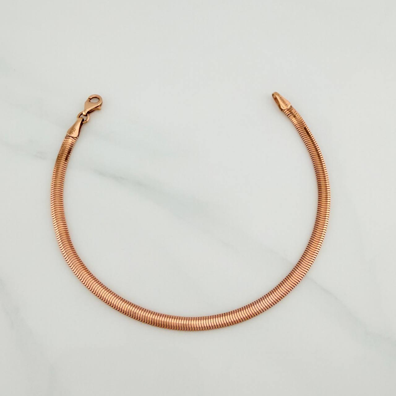 Pulso Serpiente 4.8gr / 7 1/4 in / 1.64mm Oro Rosa +3 18K $