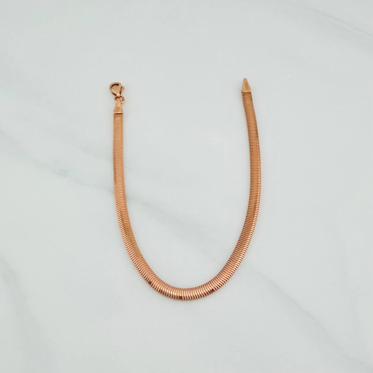 Pulso Serpiente 4.8gr / 7 1/4 in / 1.64mm Oro Rosa +3 18K $