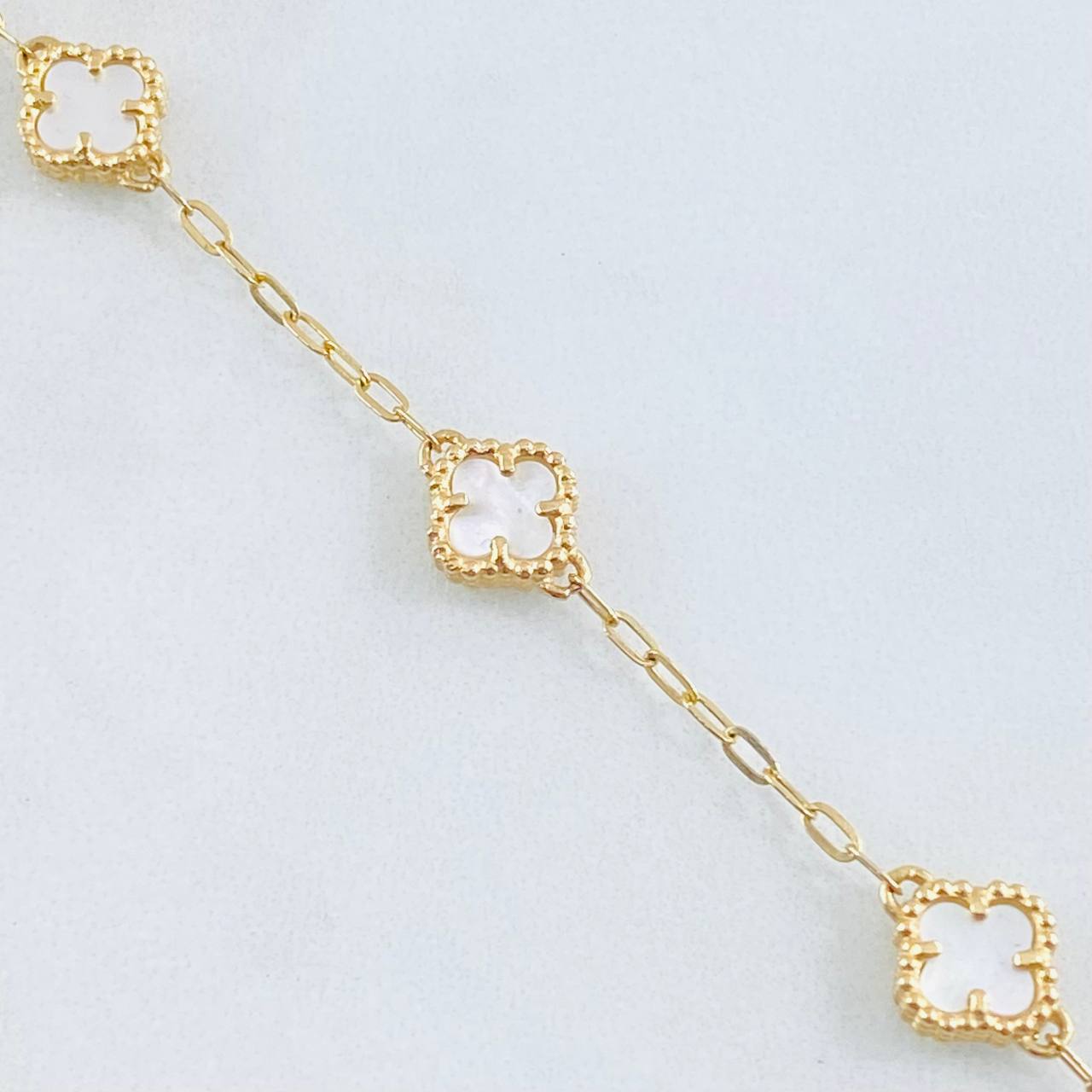 Classic Link Bracelet Clover 4.35gr / 20cm-21cm / Nac.Esp. 18K Gold ©