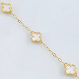 Classic Link Bracelet Clover 4.35gr / 20cm-21cm / Nac.Esp. 18K Gold ©