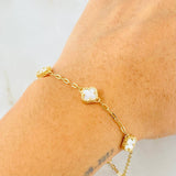 Classic Link Bracelet Clover 4.35gr / 20cm-21cm / Nac.Esp. 18K Gold ©