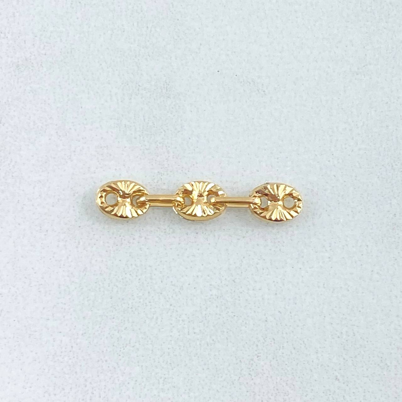 Charm Retazo GC 3 Links 0.3gr / 3/4in / 4.2mm Yellow Gold 18K