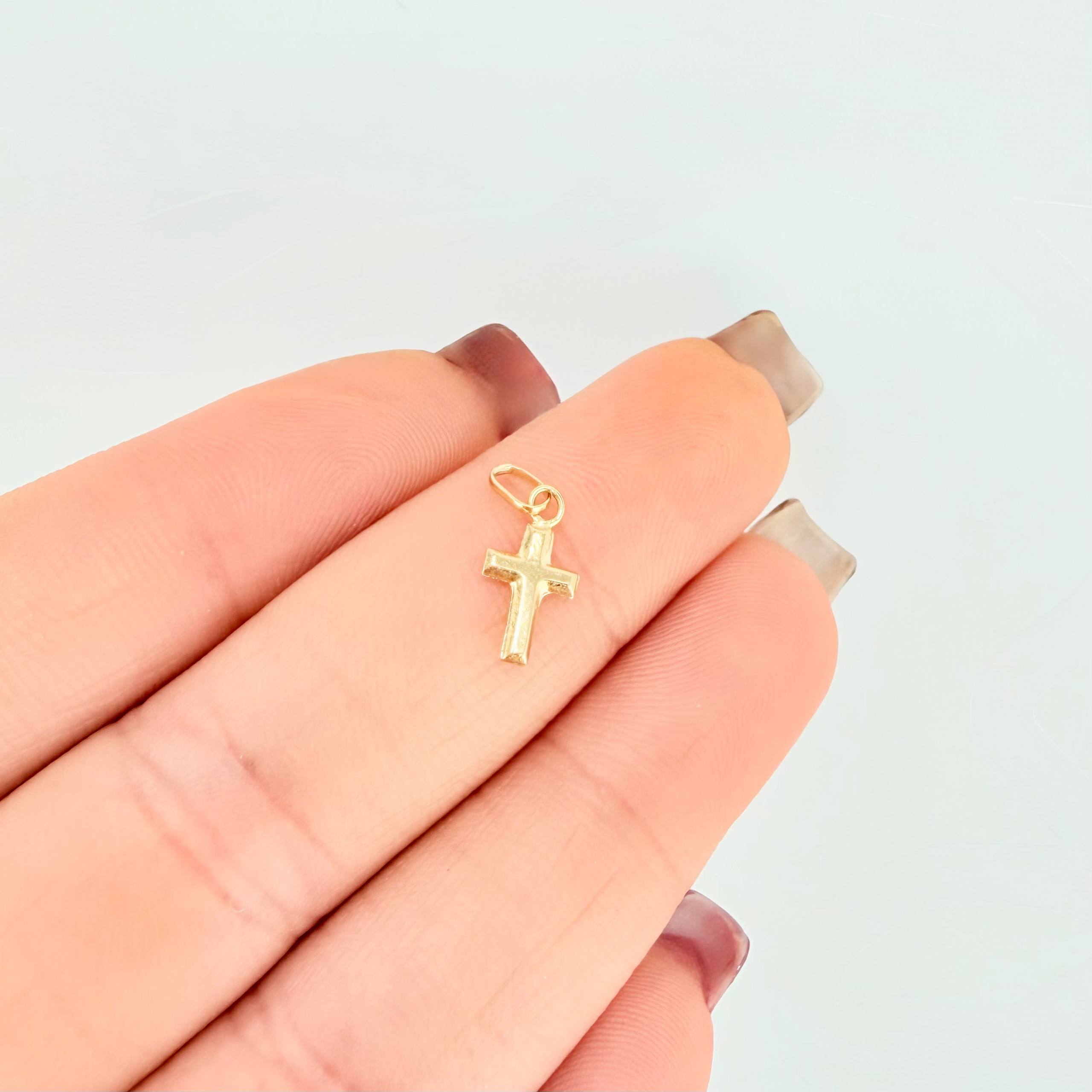 Dije Cruz 0.15gr / 1/2 in / Oro Amarillo 18K ©