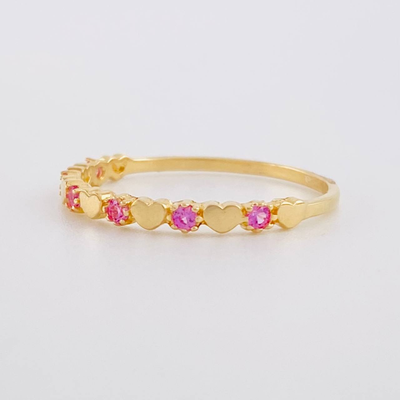 Anillo Corazón Destello 1.45g / T8 3/4 Oro Amarillo 18K
