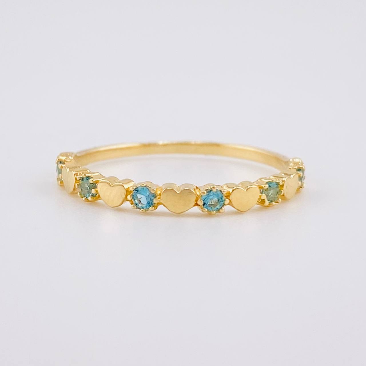 Anillo Corazón Destello 1.3g / T5 3/4 Oro Amarillo 18K