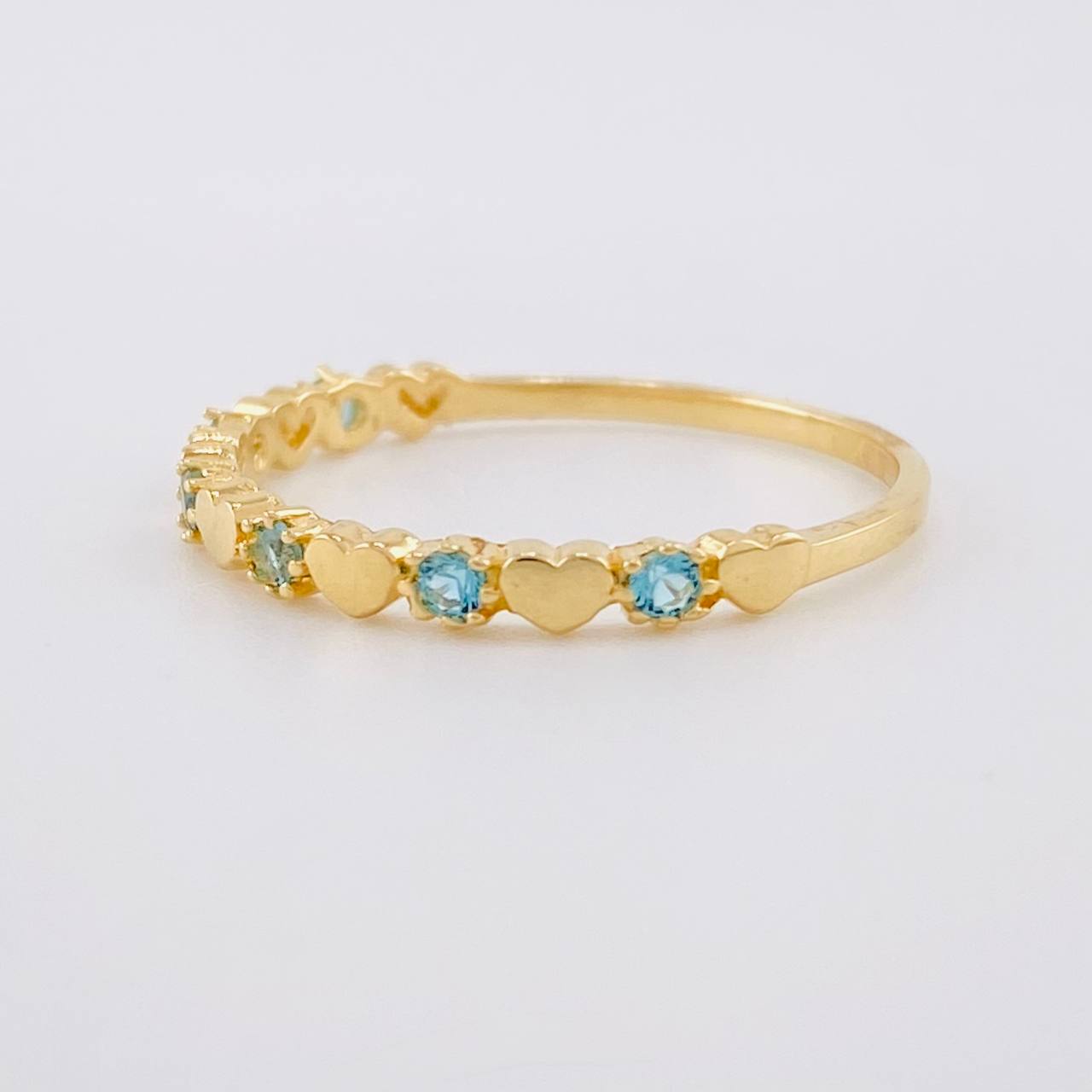 Anillo Corazón Destello 1.4g / T7 1/4 Oro Amarillo 18K