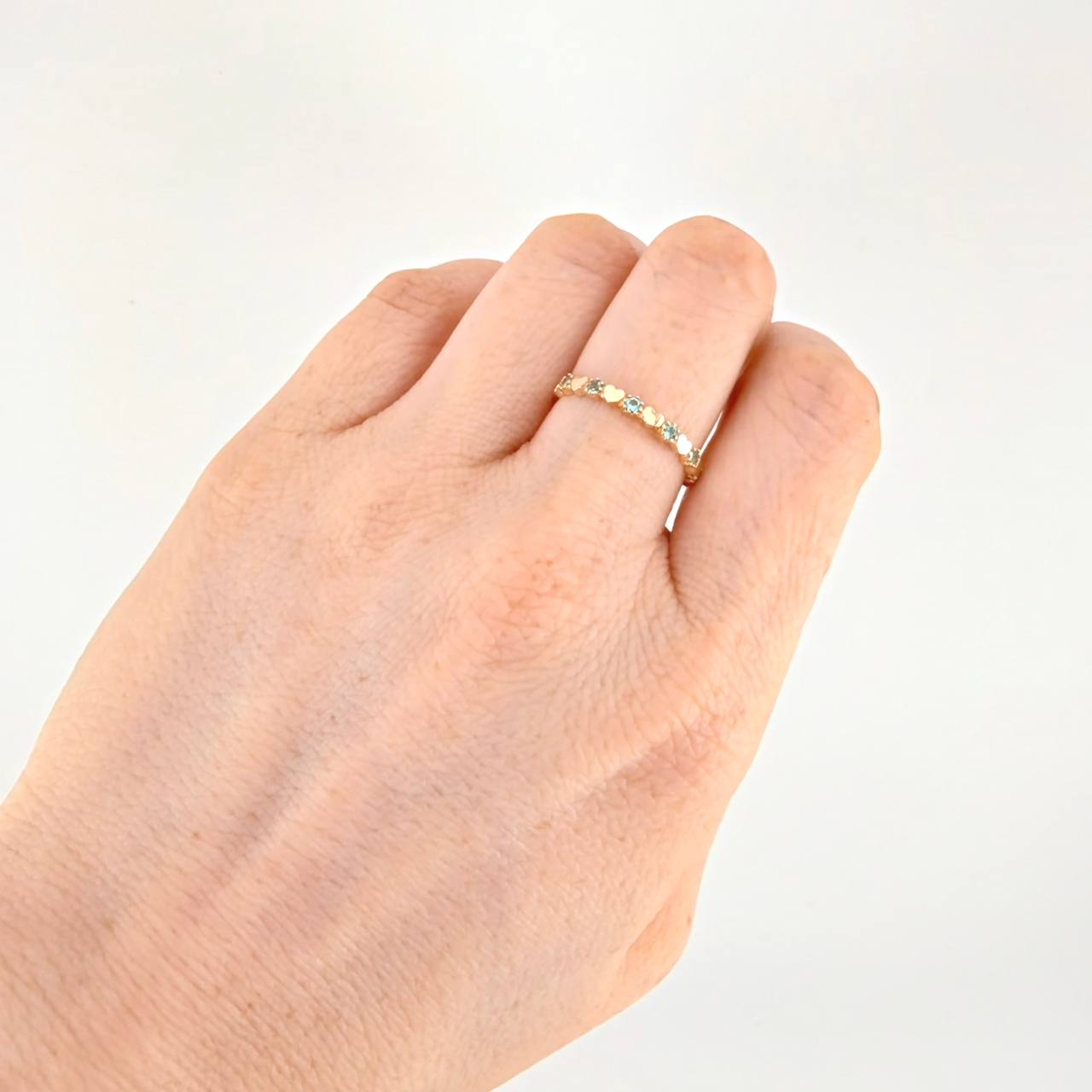 Anillo Corazón Destello 1.4g / T7 1/4 Oro Amarillo 18K