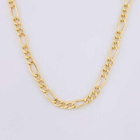 Figaro Chain 7.55g / 24 in / 4.45mm Yellow Gold 18K