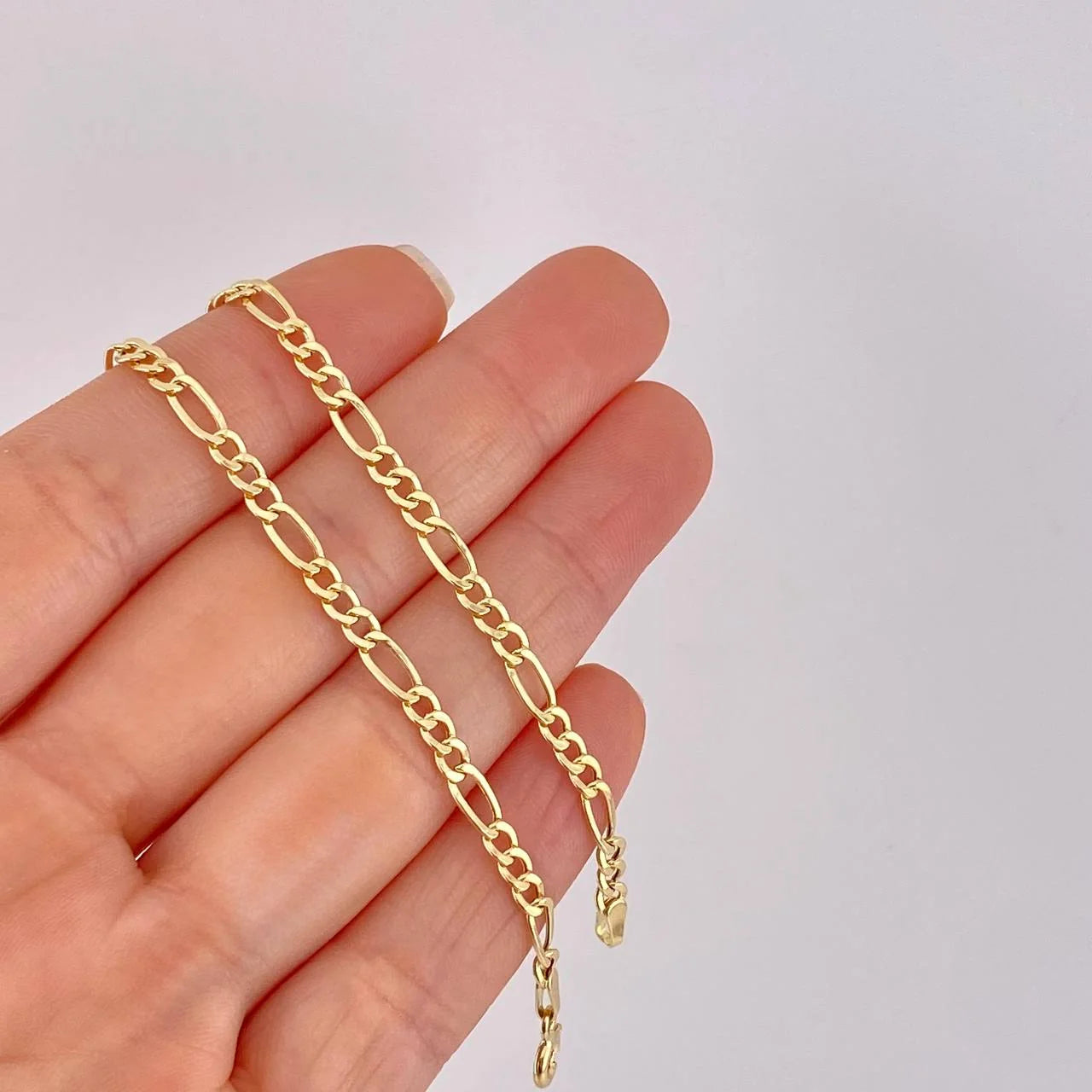 Cadena Figaro 5.65g / 20 in / 4.55mm Oro Amarillo 18K