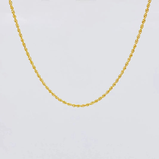 Rope Chain 3.65g / 20 in / 2.1mm Yellow Gold 18K