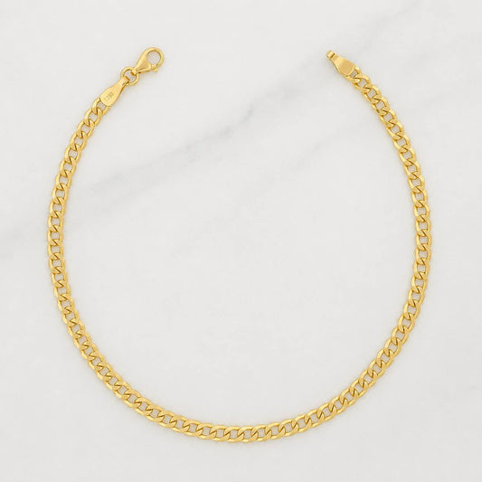 Pulso Cubano 2.5g / 7 3/4 in / 3.2mm Oro Amarillo 18K