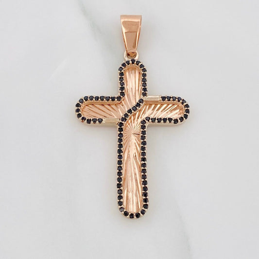Dije Cruz 4.95g / 1 3/4 in Oro Rosa 18K