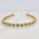 Pulso Tennis 13.55g / 7 3/4 in / 6.1mm Oro Amarillo 18K
