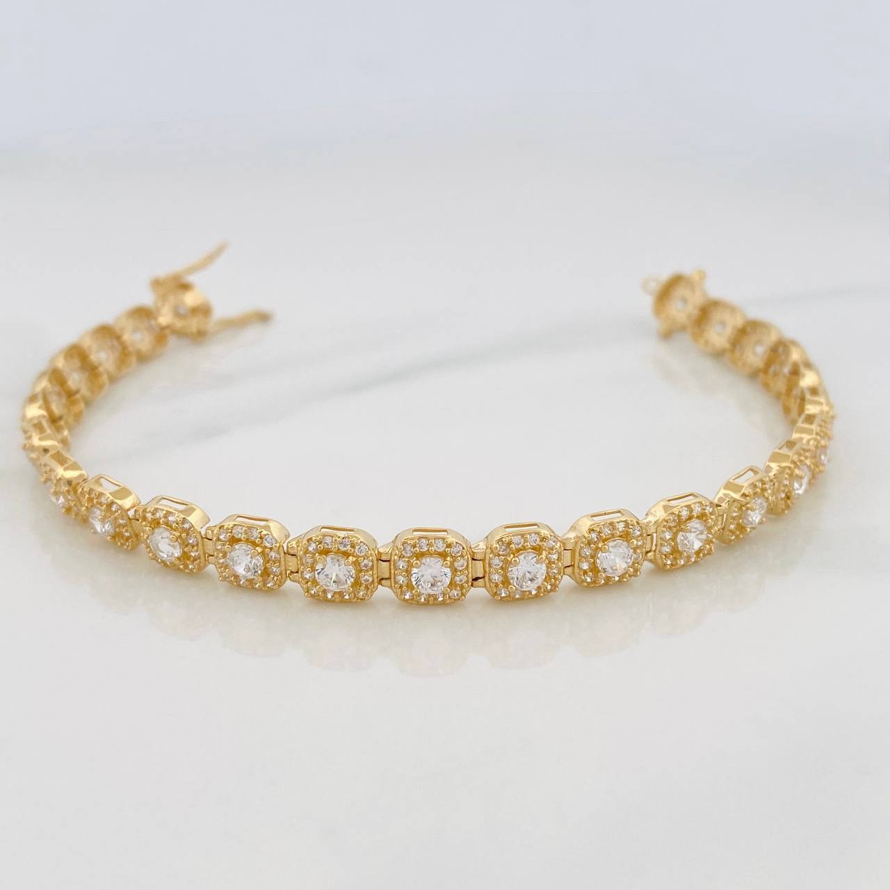 Pulso Tennis 12.95g / 7 in / 6mm Oro Amarillo 18K