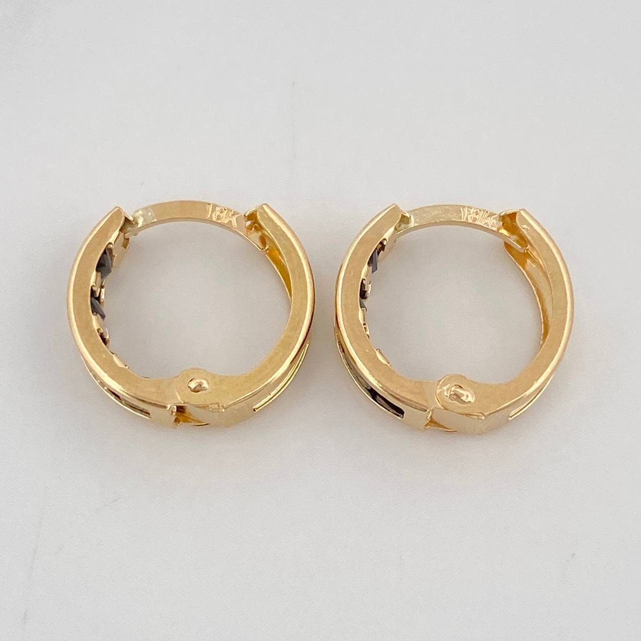 Candongas Carril 1.75g / 1/2 in Oro Amarillo 18K