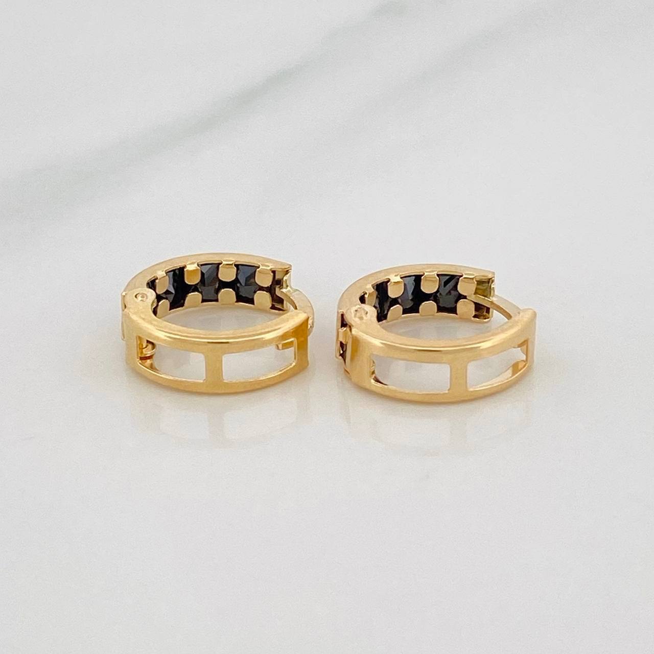 Candongas Carril 1.75g / 1/2 in Oro Amarillo 18K
