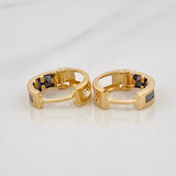 Candongas Carril 1.75g / 1/2 in Oro Amarillo 18K