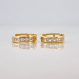 Candongas Carril 1.15g / 1/2 in Oro Amarillo 18K