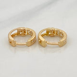 Candongas Carril 1.15g / 1/2 in Oro Amarillo 18K