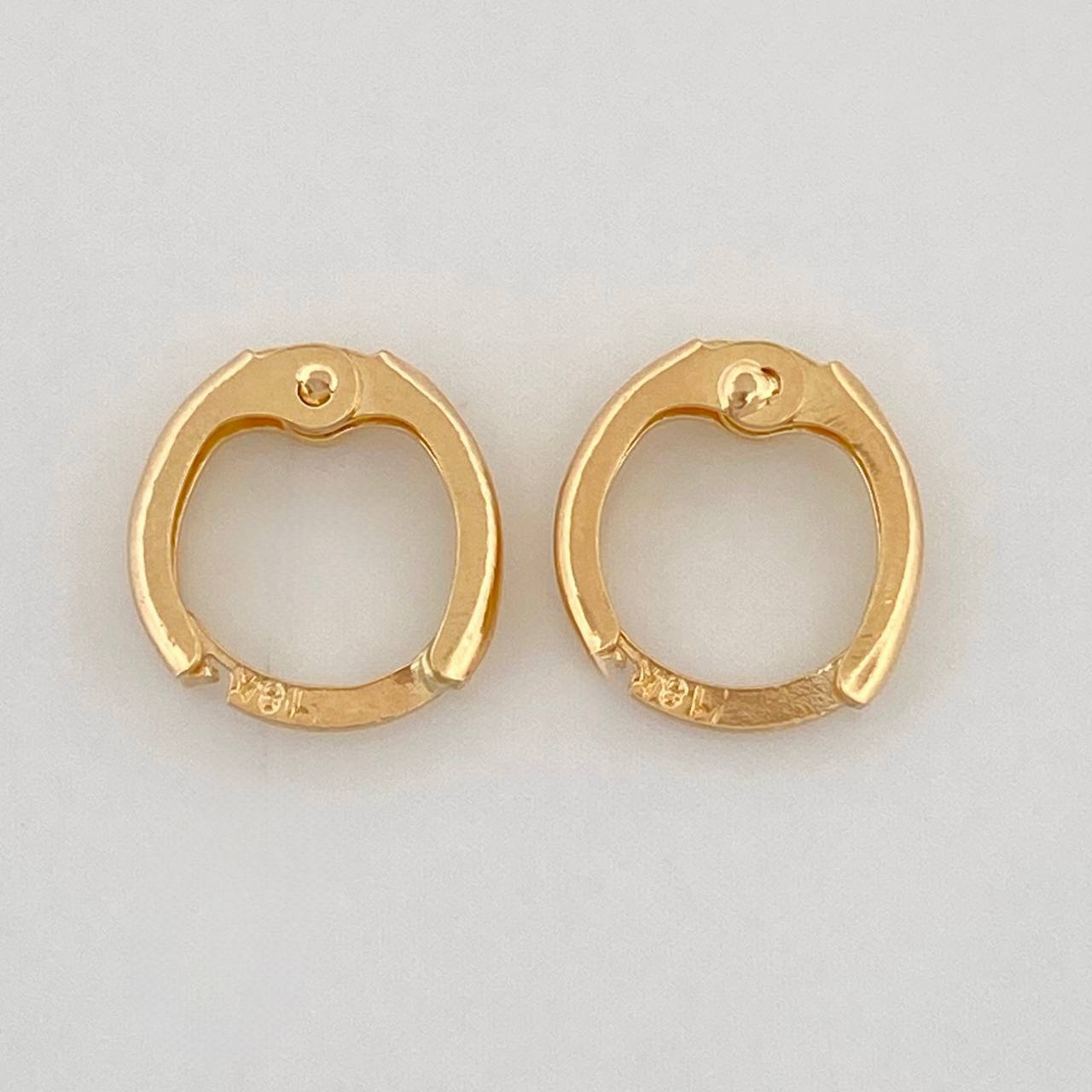 Candongas Carril Lisas 0.65g / 1/4 in Oro Amarillo 18K