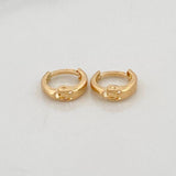 Candongas Carril Lisas 0.65g / 1/4 in Oro Amarillo 18K