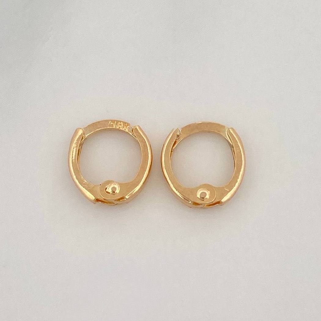 Candongas Carril Lisas 0.65g / 1/4 in Oro Amarillo 18K