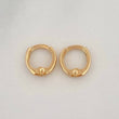 Candongas Carril Lisas 0.65g / 1/4 in Oro Amarillo 18K