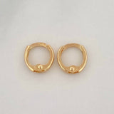 Candongas Carril Lisas 0.65g / 1/4 in Oro Amarillo 18K