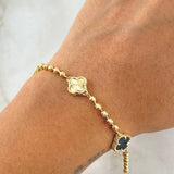 Bracelet Trebol 11.25gr / 23cm / 3mm Edge Diamond Cut Yellow Gold 18K