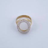 Oval Ring 3.7gr / T7 / Two Yellow White Gold +3 18K &