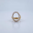 Oval Ring 3.7gr / T7 / Two Yellow White Gold +3 18K &