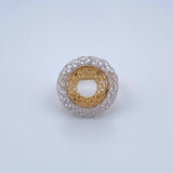 Ring Hoops 4.65gr / T6 3/4 / Two Yellow White Gold +3 18K &