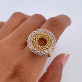 Ring Hoops 4.65gr / T6 3/4 / Two Yellow White Gold +3 18K &