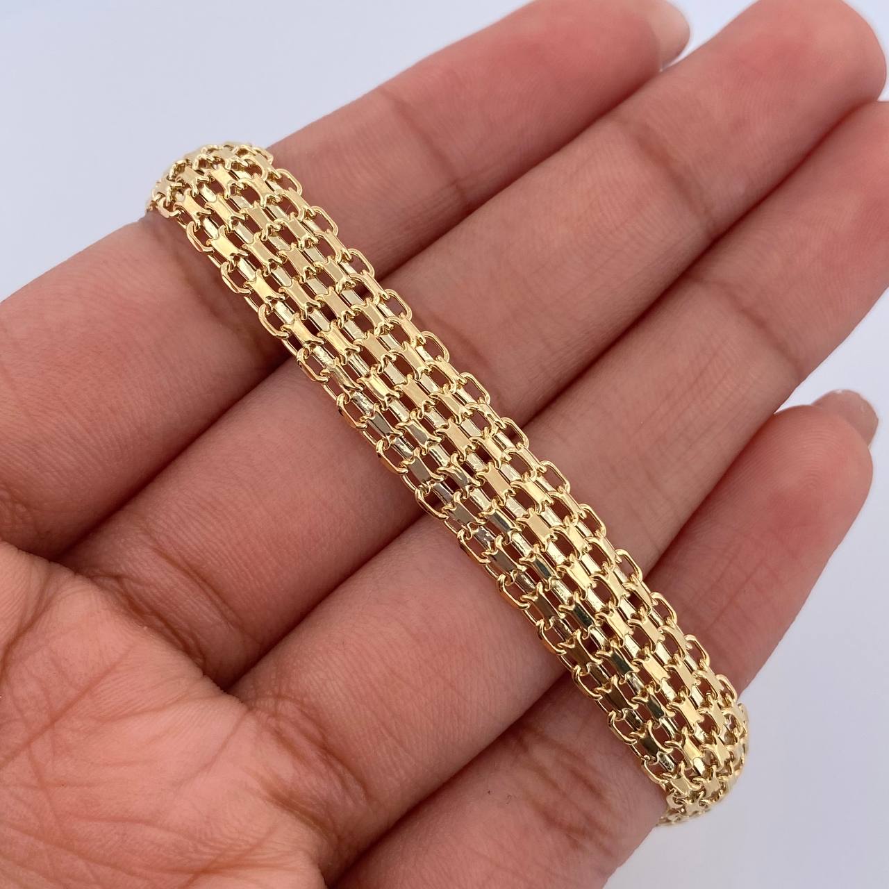 Pulso Chino 6.95gr / 19.5cm / 8.8mm Oro Amarillo +0 18K &