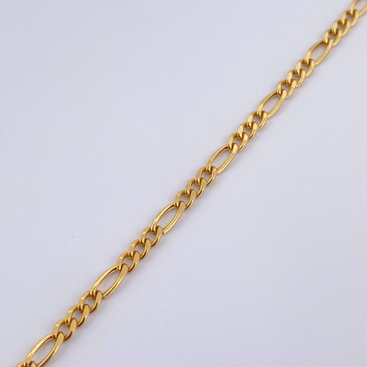 Bracelet Figaro 2.3gr / 19cm / 2.7mm Yellow Gold +1 18K &