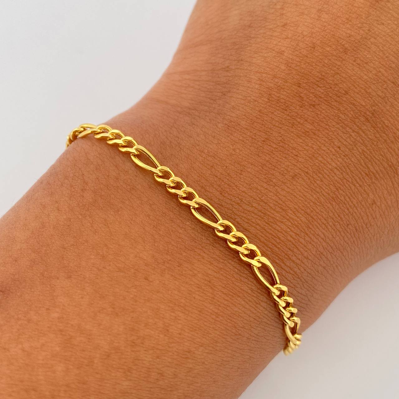 Bracelet Figaro 2.3gr / 19cm / 2.7mm Yellow Gold +1 18K &