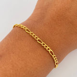 Bracelet Figaro 2.3gr / 19cm / 2.7mm Yellow Gold +1 18K &