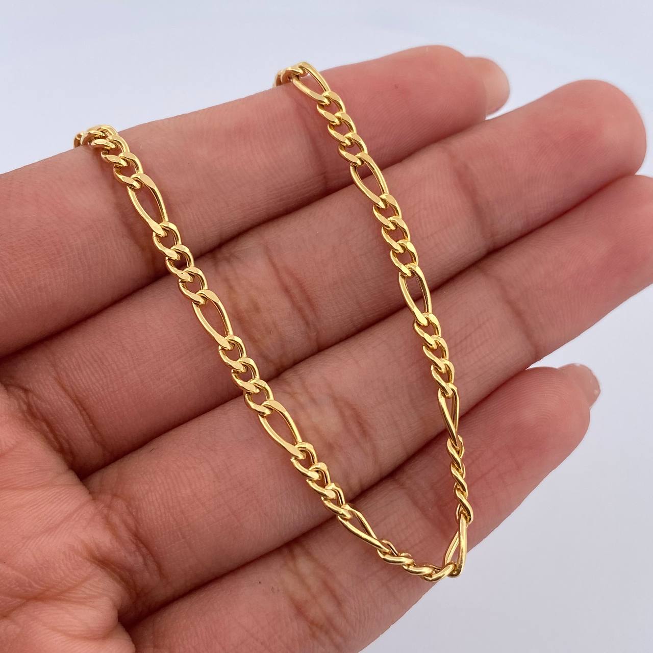 Bracelet Figaro 2.3gr / 19cm / 2.7mm Yellow Gold +1 18K &
