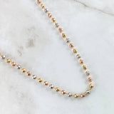 Military Chain 24.2gr / 62cm / 4mm Diamond Cut Three Golds 18K