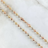 Military Chain 24.2gr / 62cm / 4mm Diamond Cut Three Golds 18K