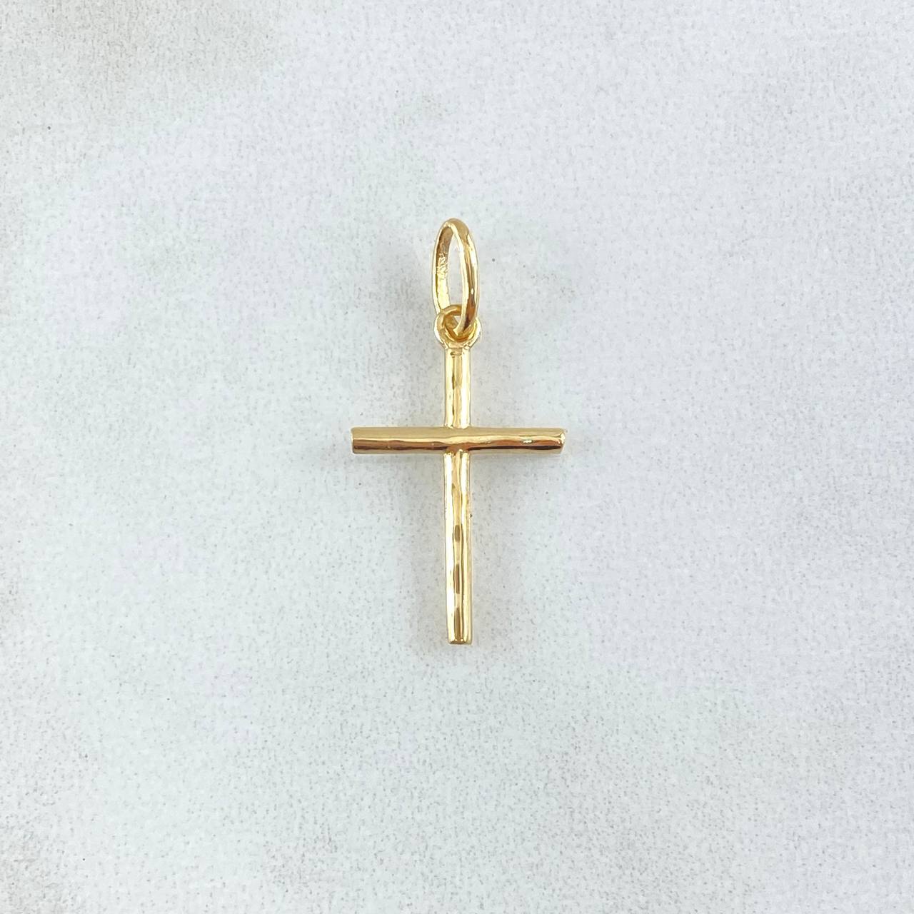 Dije Cruz Lisa 0.95gr / 2.5cm / Oro Amarillo 18K