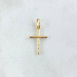 Dije Cruz Lisa 0.95gr / 2.5cm / Oro Amarillo 18K