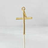Dije Cruz Lisa 0.95gr / 2.5cm / Oro Amarillo 18K